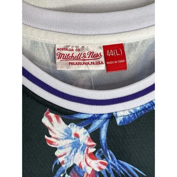 Kobe Bryant 24 LA Lakers Jersey Size 44 L Mens Floral Mitchell Ness Basketball - Picture 2 of 8